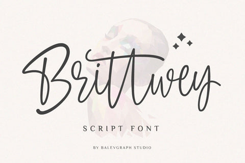 Brittwey - Handwritten Script Font Font Balevgraph Studio 