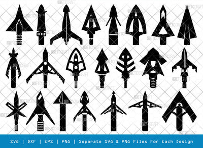 Broadhead Arrows SVG, Arrows Silhouette, Archery Svg, Bowhunting Svg, Hunter Arrow Svg, Crossbows Svg, Hunter Arrow Head Svg, Arrows Bundle SVG ETC Craft 