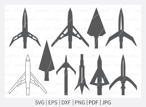 Broadhead Arrows SVG, Broadhead Arrows Silhouette, Archery SVG, Handdrawn Arrow PNG, Bowhunting svg, Deer Hunter svg Arrow svg, Svg, Dxf SVG Dinvect 