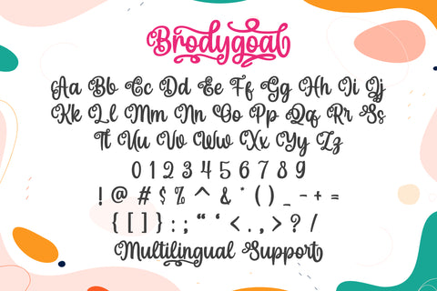 Brodygoal - Elegant and Flowing Handwritten Font ahweproject 