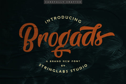 Brogads - Bold Script Retro Font Font StringLabs 