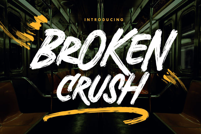 Broken Crush - Brush Font Font Arterfak Project 