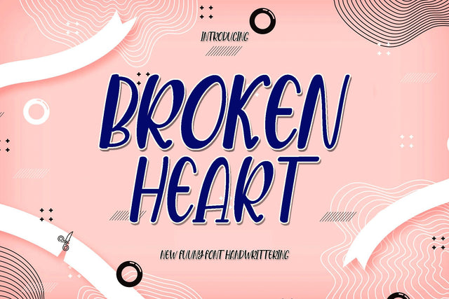 Broken Heart Font mahyud creatif 