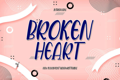 Broken Heart Font mahyud creatif 