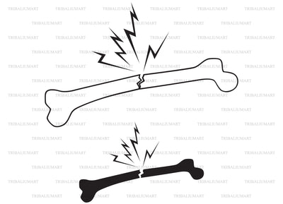 Broken human bone SVG TribaliumArtSF 