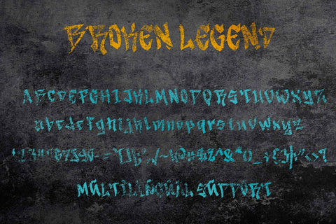 Broken Legend Font Prasetya Letter 