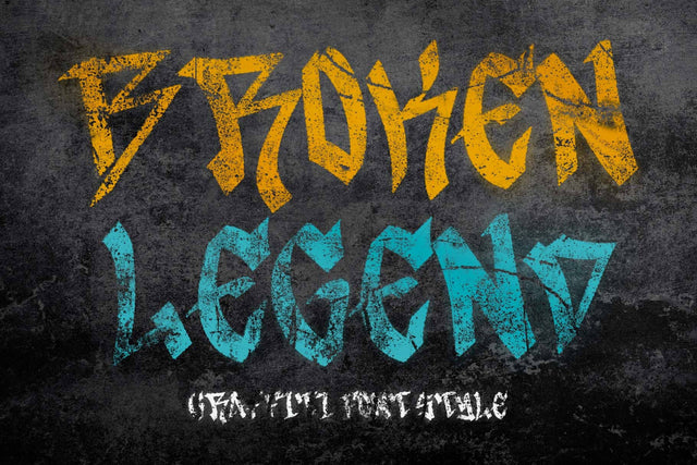 Broken Legend Font Prasetya Letter 