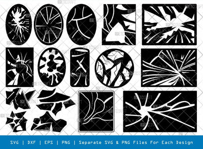 Broken Mirror Silhouette Svg Cricut Cut Files Png Bundle, SB01051 SVG ETC Craft 
