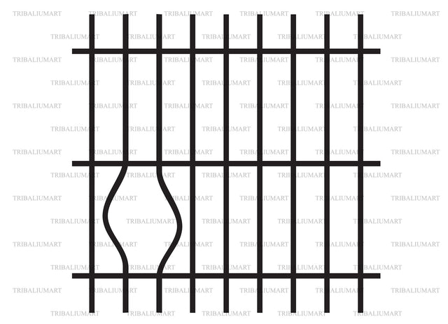 Broken prison bars SVG TribaliumArtSF 