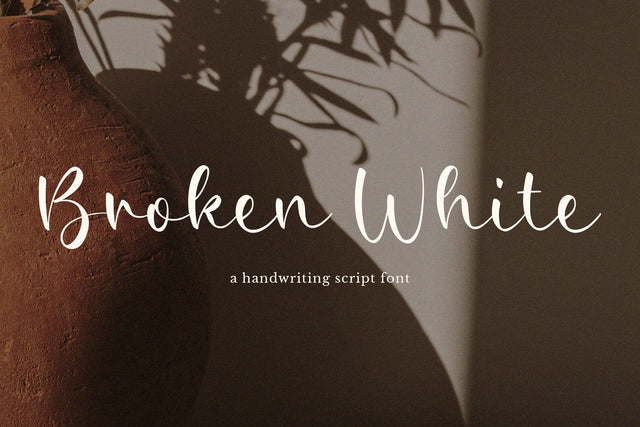 Broken White - Handwriting Script font Font Timur type 