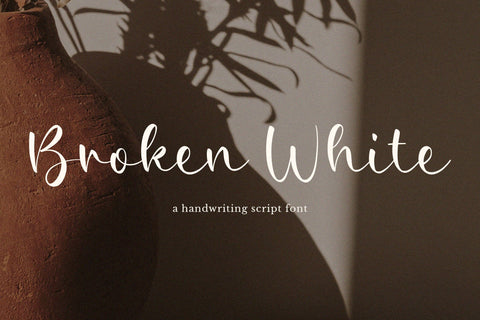 Broken White - Handwriting Script font Font Timur type 