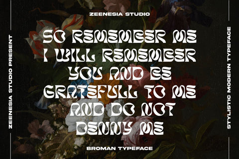 BROMAN Font Zeenesia Std 