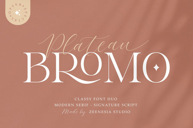 Bromo Plateau Font Zeenesia Std 