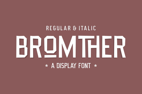 Bromther Typeface Font Storytype Studio 