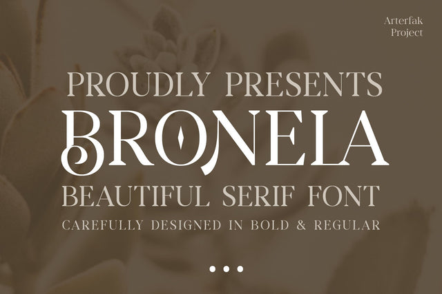 Bronela - Fashionable Serif Font Arterfak Project 