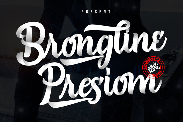 Brongline Presiom Font Fallen Graphic Studio 