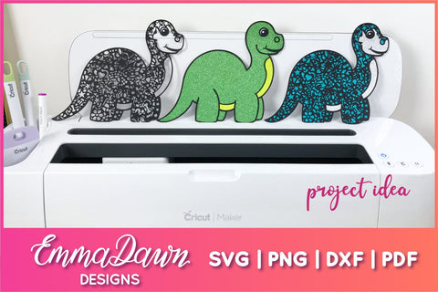 Brontosaurus SVG | Dinosaur SVG SVG Emma Dawn Designs 