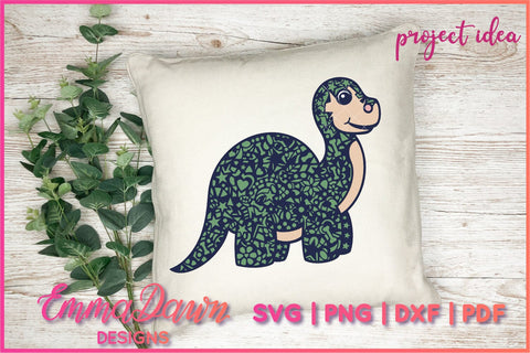 Brontosaurus SVG | Dinosaur SVG SVG Emma Dawn Designs 