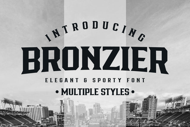 Bronzier Font Family Font Arterfak Project 