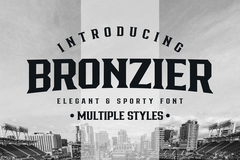Bronzier Font Family Font Arterfak Project 