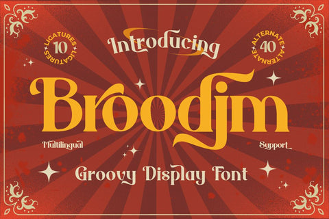 Broodim | Groovy Retro Font Font twinletter 