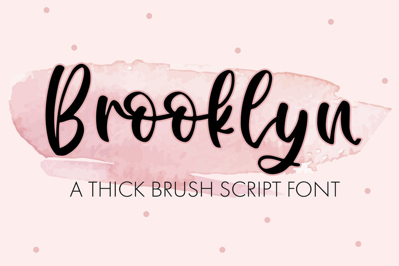 Brooklyn - A Thick Brush Script Font Freeling Design House 