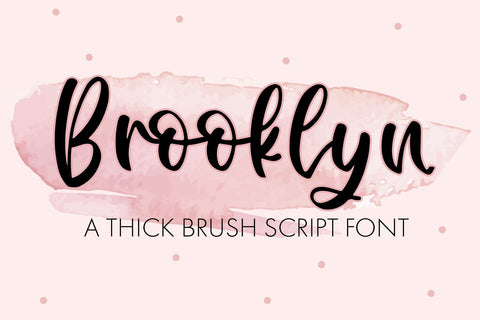 Brooklyn - A Thick Brush Script Font Freeling Design House 