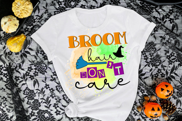 Broom Hair Don't Care- Halloween Sublimation Design Sublimation Happy Printables Club 