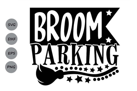 Broom Parking| Halloween Witch SVG Cutting Files. SVG CosmosFineArt 