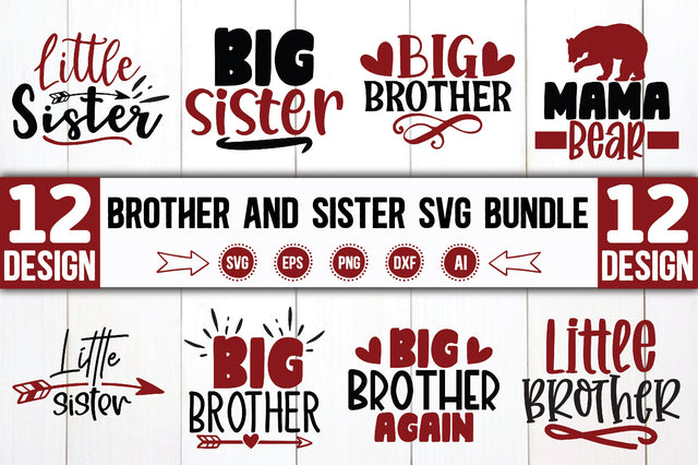Brother and Sister Svg Bundle SVG Ariyan 
