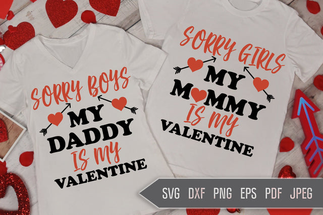 Brother And Sister Valentine's Day Svg. Valentine's Matching Shirts Svg. Sorry Boys My Daddy Svg. Brother and Sister Svg. Siblings Svg. SVG Mint And Beer Creations 