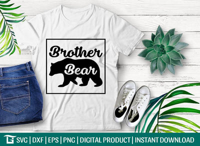 Brother Bear Svg Cut File, Mama Bear Svg, Baby Bear Svg, Family Svg, Forest Bear Svg, Tshirt Design, SVG ETC Craft 
