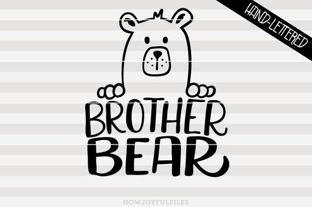 Brother bear | SVG PNG PDF and DXF files SVG HowJoyful 