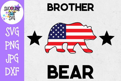 Brother bear with American Flag - Fourth of July SVG SVG ShootingStarSVG 