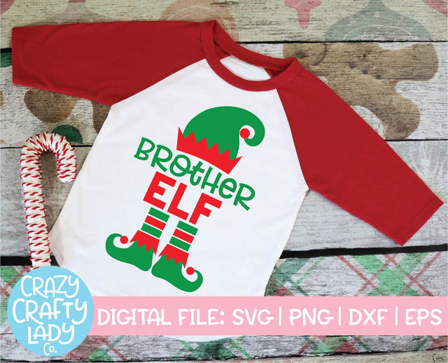 Brother Elf | Christmas SVG Cut File SVG Crazy Crafty Lady Co. 