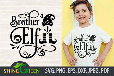 Brother Elf SVG Cut File - Christmas SVG SVG Shine Green Art 