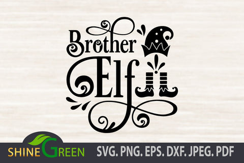 Brother Elf SVG Cut File - Christmas SVG SVG Shine Green Art 