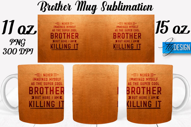 Brother Mug Sublimation | Coffee 11 Oz | 15 Oz Mug Sublimation Sublimation Fly Design 