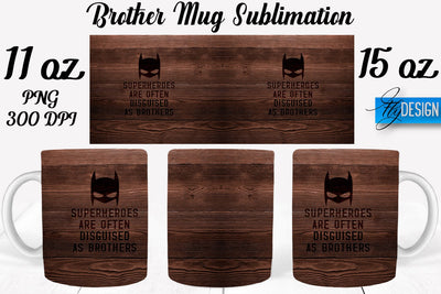 Brother Mug Sublimation | Coffee 11 Oz | 15 Oz Mug Sublimation Sublimation Fly Design 