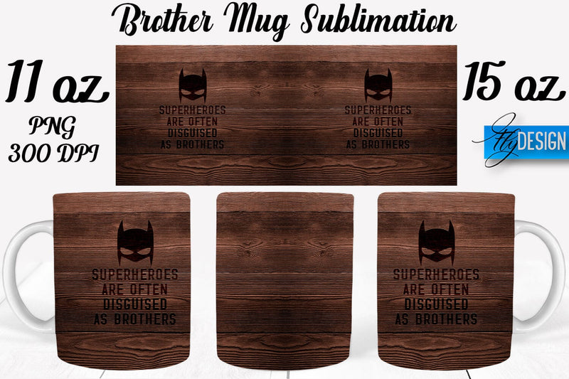 Brother Mug Sublimation | Coffee 11 Oz | 15 Oz Mug Sublimation Sublimation Fly Design 
