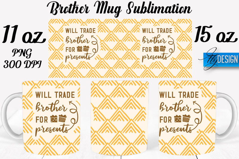 Brother Mug Sublimation | Coffee 11 Oz | 15 Oz Mug Sublimation Sublimation Fly Design 