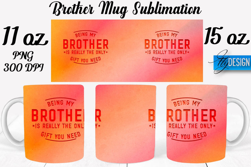 Brother Mug Sublimation | Coffee 11 Oz | 15 Oz Mug Sublimation Sublimation Fly Design 