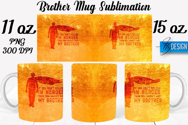 Brother Mug Sublimation | Coffee 11 Oz | 15 Oz Mug Sublimation Sublimation Fly Design 