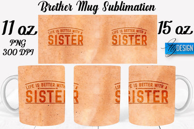 Brother Mug Sublimation | Coffee 11 Oz | 15 Oz Mug Sublimation Sublimation Fly Design 