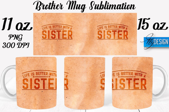 Brother Mug Sublimation | Coffee 11 Oz | 15 Oz Mug Sublimation Sublimation Fly Design 