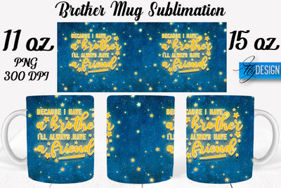 Brother Mug Sublimation | Coffee 11 Oz | 15 Oz Mug Sublimation Sublimation Fly Design 