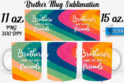 Brother Mug Sublimation | Coffee 11 Oz | 15 Oz Mug Sublimation Sublimation Fly Design 