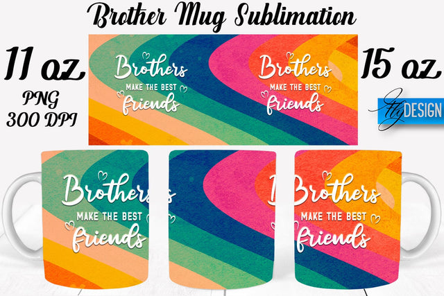 Brother Mug Sublimation | Coffee 11 Oz | 15 Oz Mug Sublimation Sublimation Fly Design 