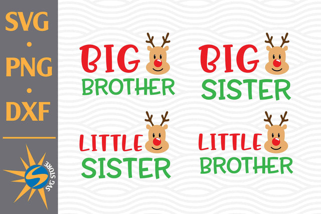 Brother, Sister Reindeer SVG, PNG, DXF Digital Files Include SVG SVGStoreShop 