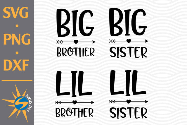 Brother, Sister SVG, PNG, DXF Digital Files Include SVG SVGStoreShop 